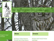 Tablet Screenshot of kickapoofriends.org